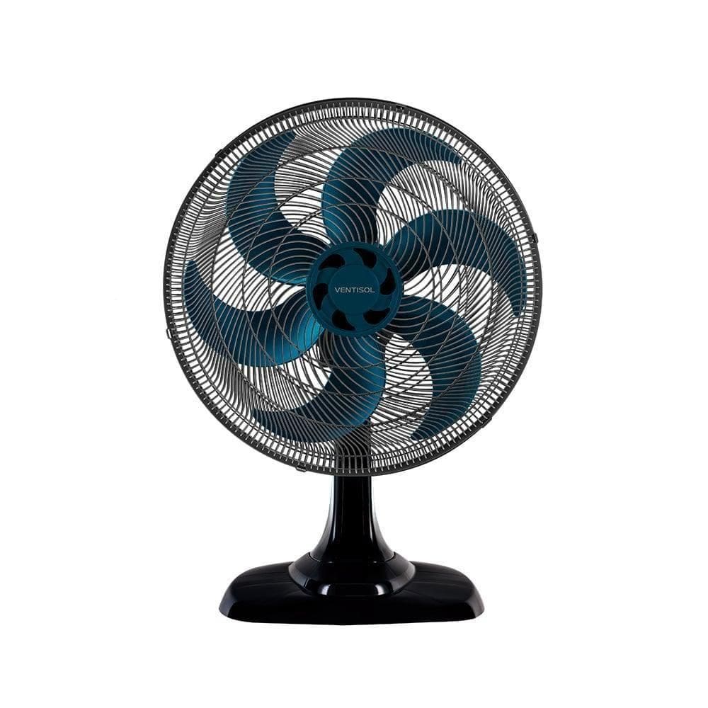 Ventilador Osc Mesa Turbo 6 50cm 6 Pás 220v Preto Azul