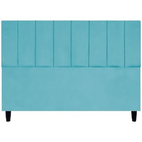 Cabeceira Para Cama Queen 160 Cm Elen Suede Azul-turquesa Suede