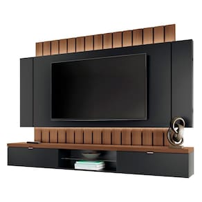 Painel Tv 70 219cm Bancada Suspensa Illuna H01 Off-castanho - Mpozenato