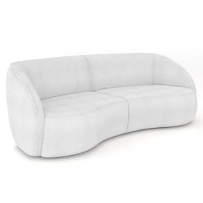 Sofá 3 Lugares 288cm Orgânico Zion M22 Boucle Branco - Mpozenato
