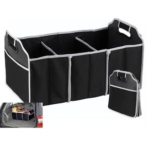 Organizador De Porta Malas Com 3 Divisorias E Bolsos Automotivo