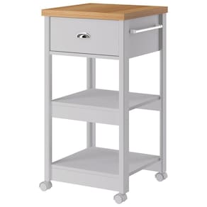 Aparador Carrinho Café 1 Gaveta 45 Cm Ba130 Cinza Dtall