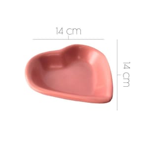 Tigela De Ceramica Corcao 14x13x3 Cm Rosa