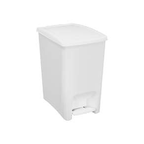 Lixeira Astra Lpda10 Com Pedal Dupla Abertura 10l Retangular Branco
