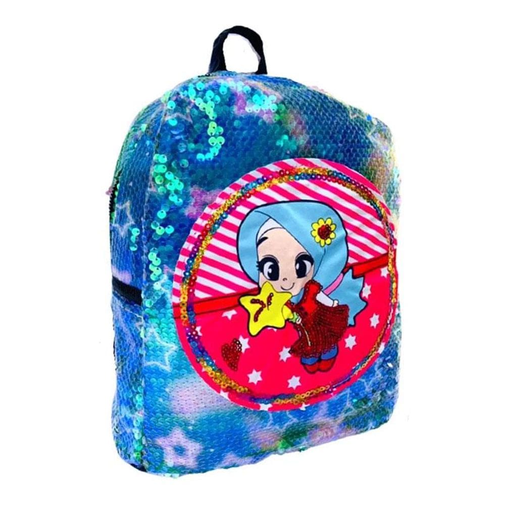Mochila Escolar Infantil com Lantejoula B2691 - Golden
