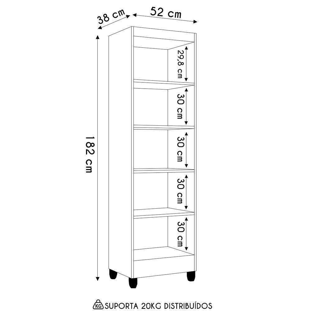 Armário Multiuso 52cm 2 Portas Muniz P11 | Casas Bahia