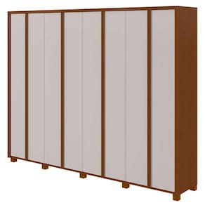 Guarda Roupa Casal Ergon 8 Portas Frassino Off White com Pés - Lopas