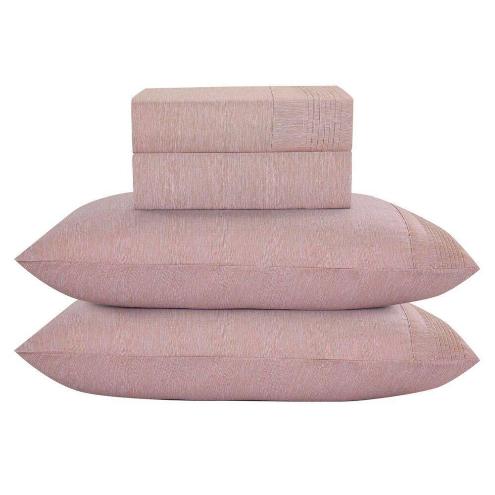 Jogo Cama Lençol Casa Scarpa Alba Queen Detalhes Plissados Percal 300 Fios 4 Peças - Roxo Malva