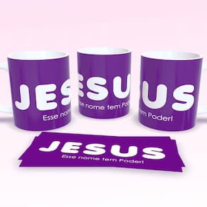 Caneca De Porcelana 325ml Decorada Frases Religiosas Estampa 9