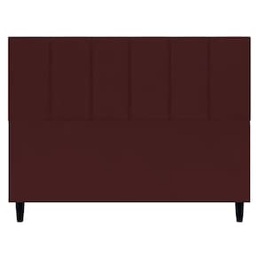 Cabeceira Estofada Para Cama Box Queen 160 Cm Classic Suede Bordô Suede