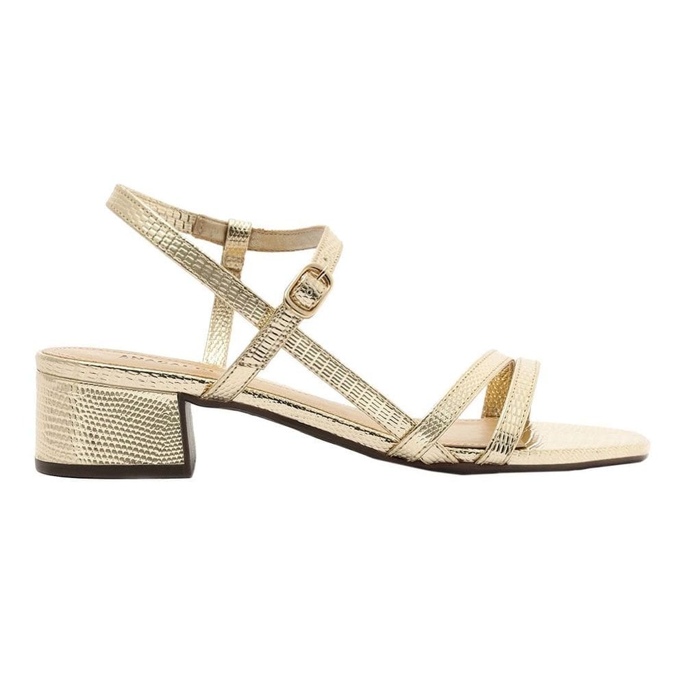 Sandália Anacapri Salto Bloco Médio Ivory