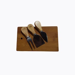 Jogo 4 Pcs Para Queijo Caixa Madeira Wellmix