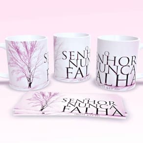 Caneca De Porcelana 325ml Decorada Frases Religiosas Estampa 5