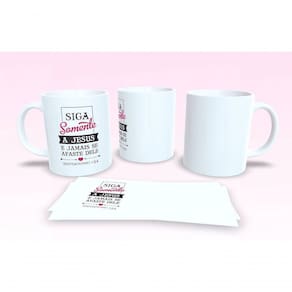Caneca De Porcelana 325ml Decorada Frases Religiosas Estampa 2