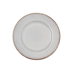 Prato Sobremesa Em Cerâmica Linear 20cm Lyor Cinza