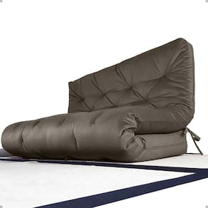 Futon Sofa Cama Casal D33 Tendencia Oriental Cinza