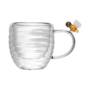 XícarasDe Chá Café Abelha Colmeia Mel Parede Dupla Lovely Bee 80ml Lyor