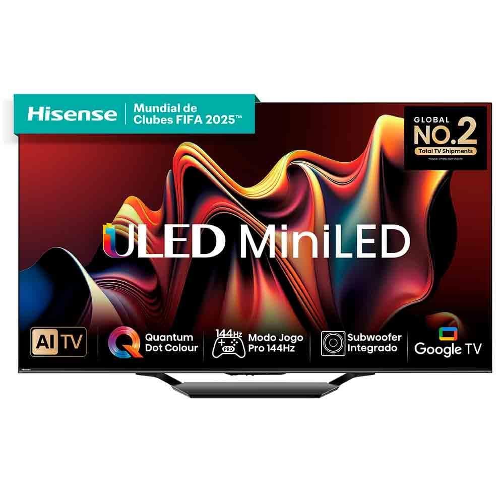 Smart TV Hisense QLED Mini UHD 4K 65" Polegadas Frequência 144 Hz e Wi-Fi - 65U75LUA