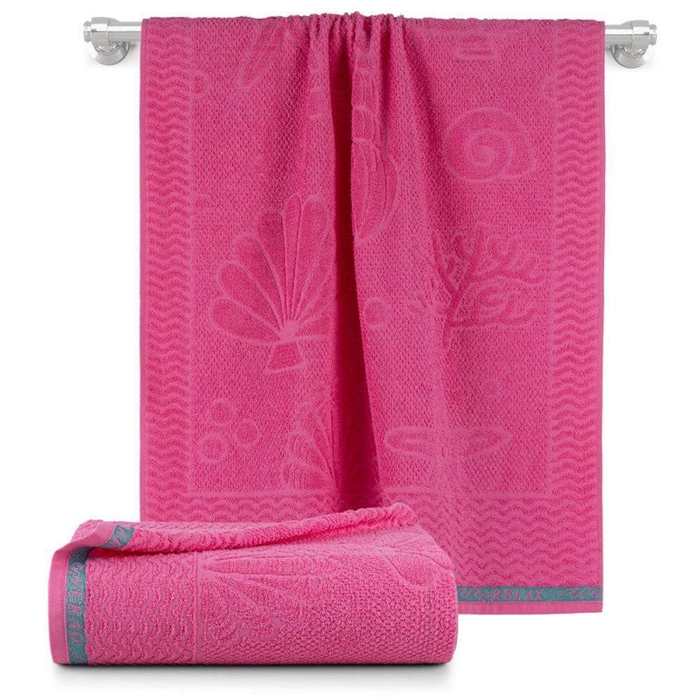 Jogo De 02 Toalhas De Banho Beach Rosa