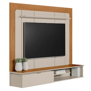 Painel Para Tv Suspenso 65 182cm Santiago L06 Nature-off - Mpozenato