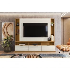 Home Bilbao 2024 Painel Para Tvs Até 70" 3 Portas Jequitiba-off White Perolizado Lukaliam