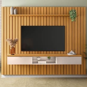 Painel Tv 70 You 2.2 Com Bancada Illusion Cinamomo-off - Hb Móveis