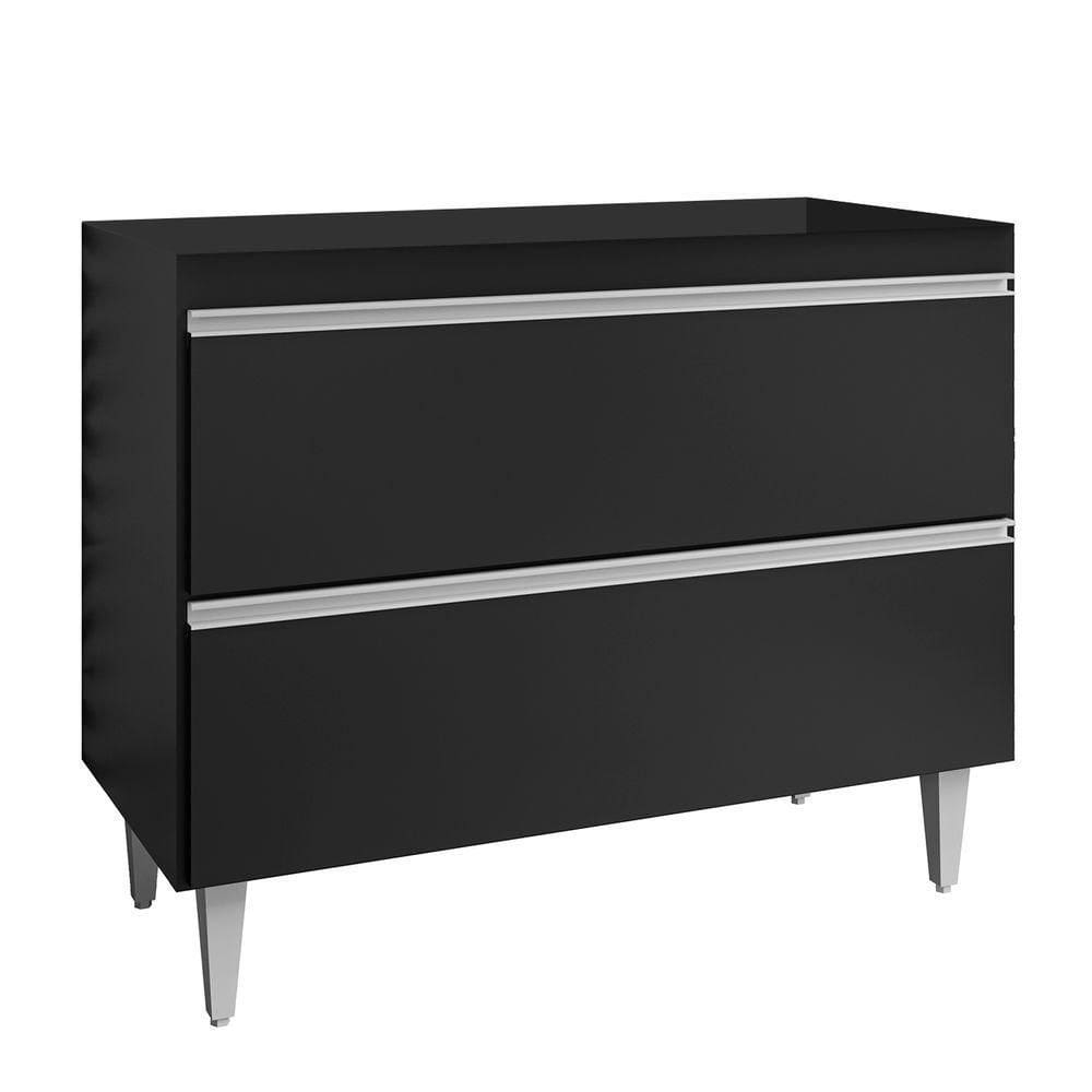 Balcão De Cozinha Para Pia 100cm Sem Tampo Julia Z34 Preto - Mpozenato