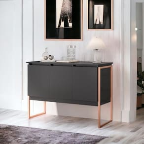 Buffet Compacto 3 Portas Verona Preto Cobre