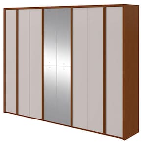 Guarda Roupa Casal Ergon 8 Portas Frassino Off White com Espelho  - Lopas