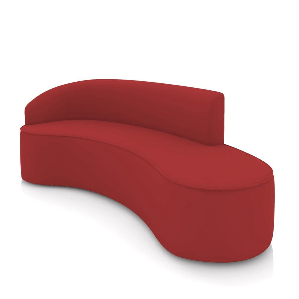 Sofá 4 Lugares Orgânico 220 cm Morgan Veludo Marsala D03 - D`Rossi