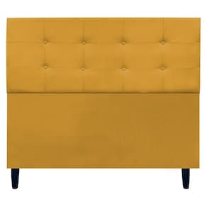 Cabeceira Para Cama De Casal 140 Cm Ivy Suede Mostarda Suede