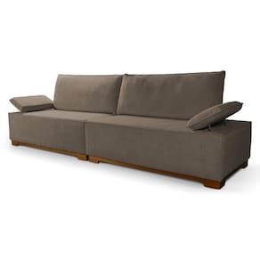 Sofá Living Braço Articulado Deluxe 2,00m Bouclê Marrom