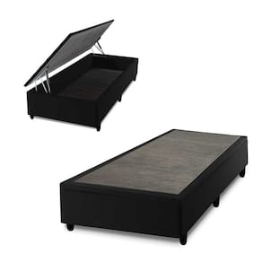 Base Box Baú Preto Solteiro 96x203x45 - King House
