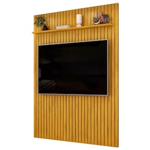 Painel Tv 65 183cm Suspenso Ripado Noah D04 Cedro - Mpozenato