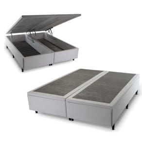 Base Box Baú Branco Queen Size 158x198x45 - King House