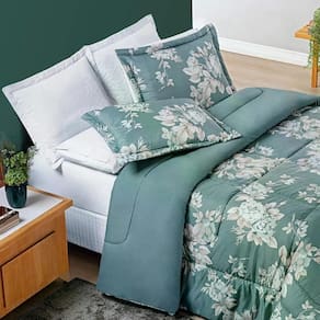 Edredom Casal Estampado Micropercal 200 Fios 03 Peças Avere Primavera Primavera