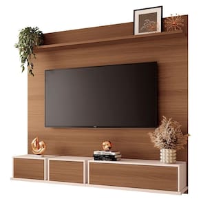 Painel Tv 70 180cm Bancada Suspensa Mone H01 Off-castanho - Mpozenato