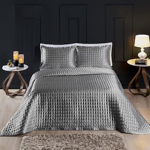 Cobre Leito Queen Splendore Cetim Charmousse 3 Peças 100% Poliéster Prat