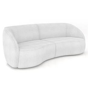 Sofá 3 Lugares 240cm Orgânico Zion M22 Boucle Branco - Mpozenato