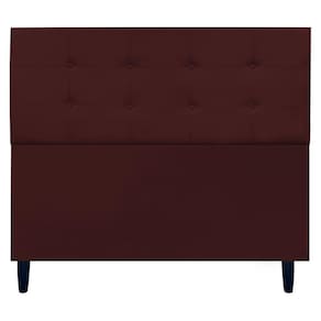 Cabeceira Para Cama De Casal 140 Cm Ivy Suede Bordô Suede