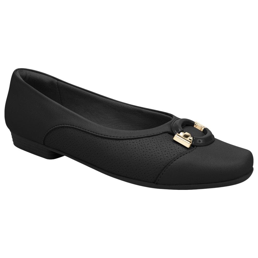 Sapatilha Salto Baixo Joanete Piccadilly 250248 Feminina - Preta