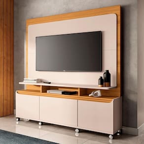 Estante Painel De Tv 70 180cm Quantum Cinamomo-off White - Hb Móveis
