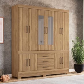 Guarda Roupa 10 Portas Com Espelho New Murano Amendola Demóbile