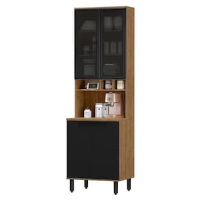 Paneleiro 4 Portas Mdf 70 Cm Tosc Pto01 Freijo Nero Mxm Freijo Nero