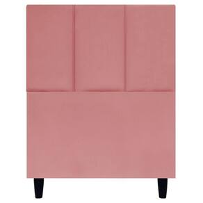 Cabeceira Estofada Para Cama Box Solteiro 90 Cm Classic Suede Rosê Suede