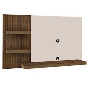 Painel Suspenso Tv 50 Pol 160 Cm 4157 Pinho Ripado Off White Arly Pinho Ripado Off White