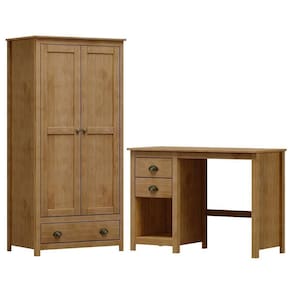 Armario 2 Pt Mesa Escrivaninha 2 Gv Madeira Maciça Freijo Milani Store