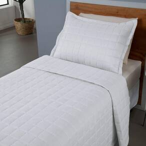Kit Cobre Leito Matelado Dupla Face Soft 2 Peças Solteiro 100% Poliéster - Branco
