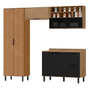 Armarios Lavanderia 4 Modulos Mdf 270 Cm Tosc Freijo Nero Mxm Freijo Nero