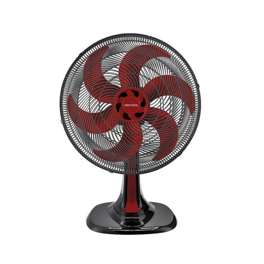 Ventilador Osc Mesa Turbo 6p 40cm VermelhoPremium Ventisol f086 220V